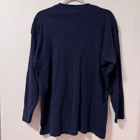 PA Company Boston Unisex Cotton Button Up Long Sleeves Jersey Top Navy OS - Picture 2 of 5